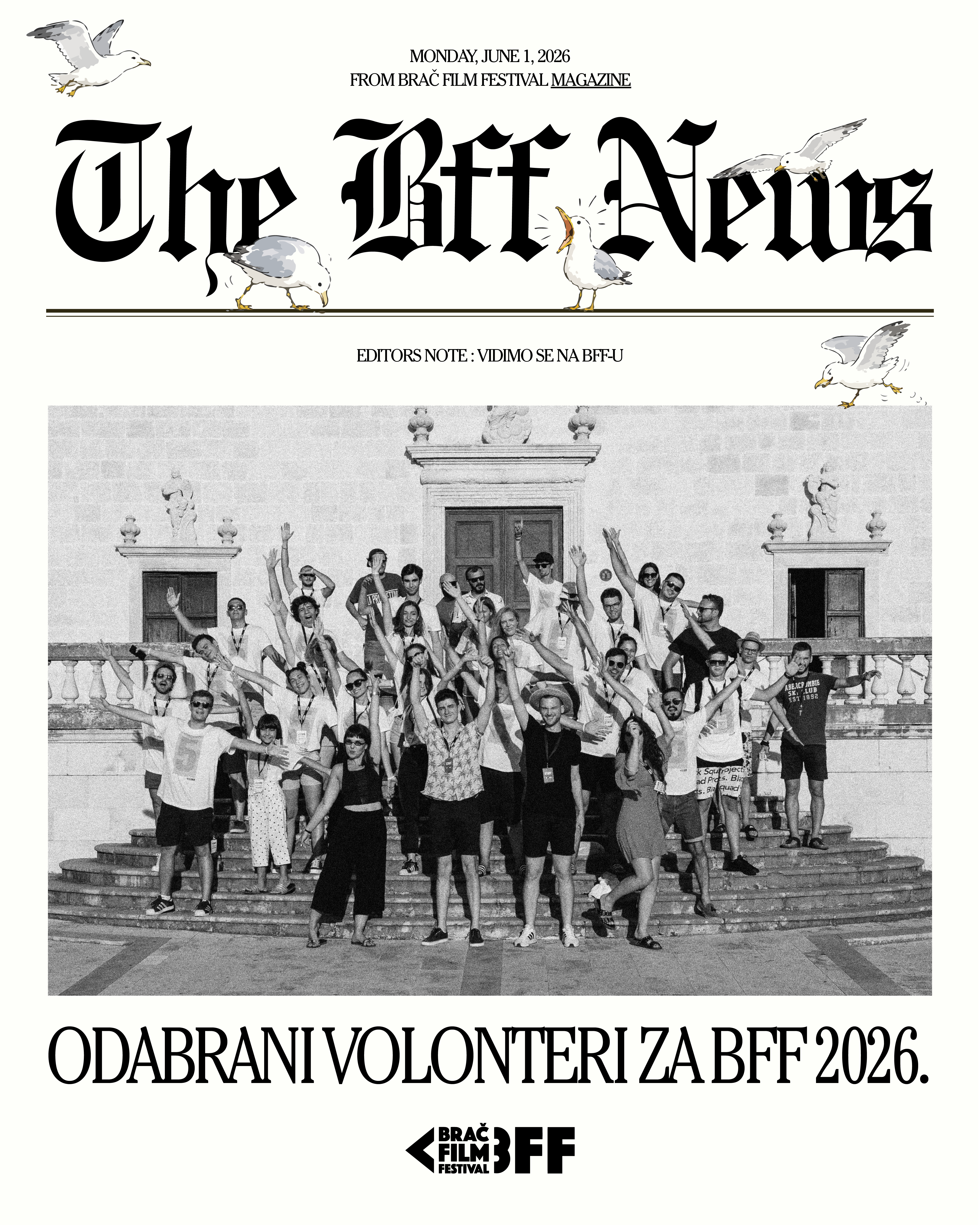 Odabrani volonteri za BFF 2026.